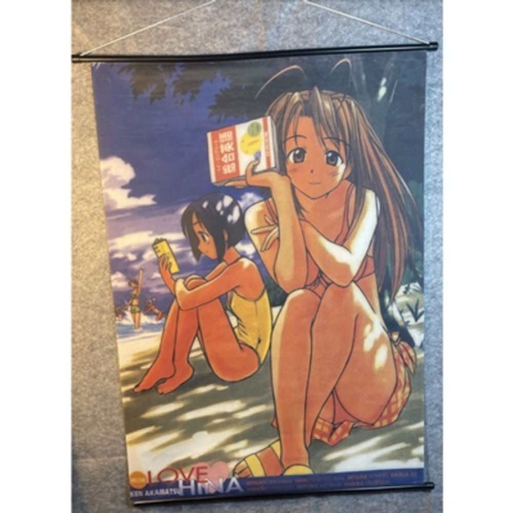 Vintage Love Hina Ken Akamatsu Anime Fabric Wall Scroll‎ 29 3/4"Wx 41"L